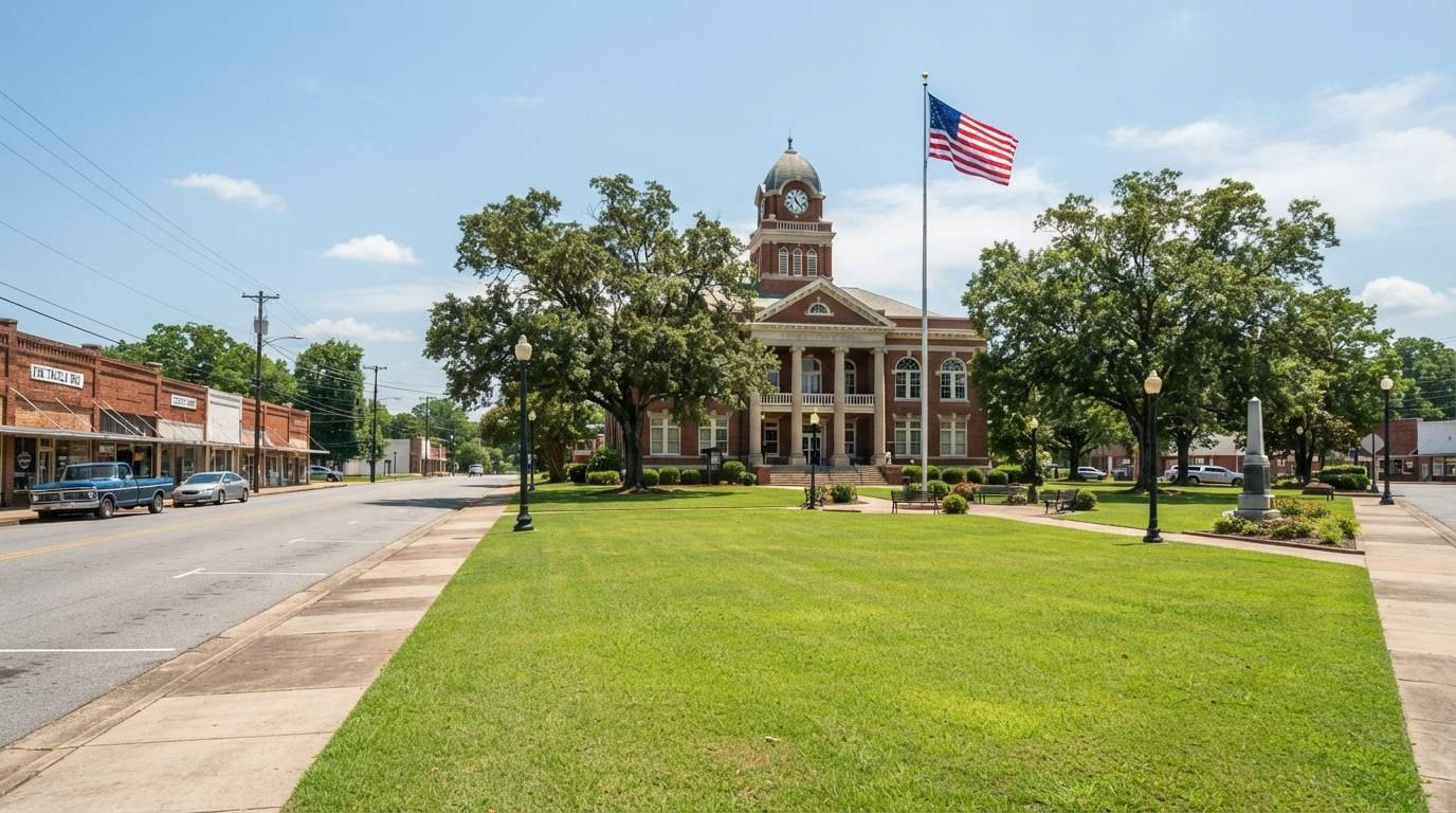 Marshall County Alabama courthouse in Guntersville